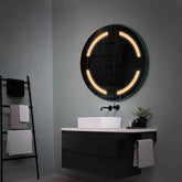 Specchio LED Rotondo | Controllo tramite interruttore a muro | Luce bianca calda - Reyze Serie Salono Modello 2